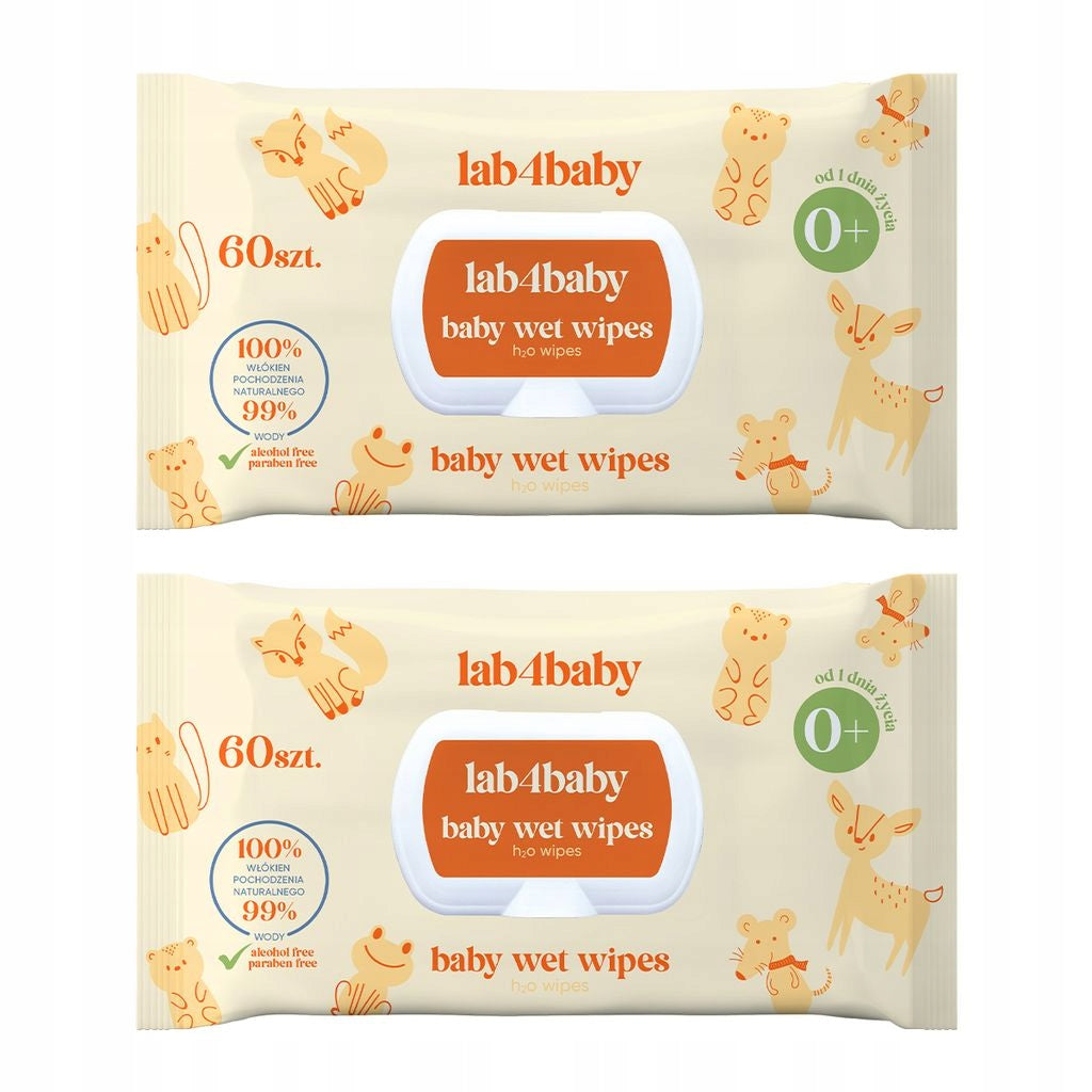 Wet wipes for children cotton H2O baby 2x60pcs.