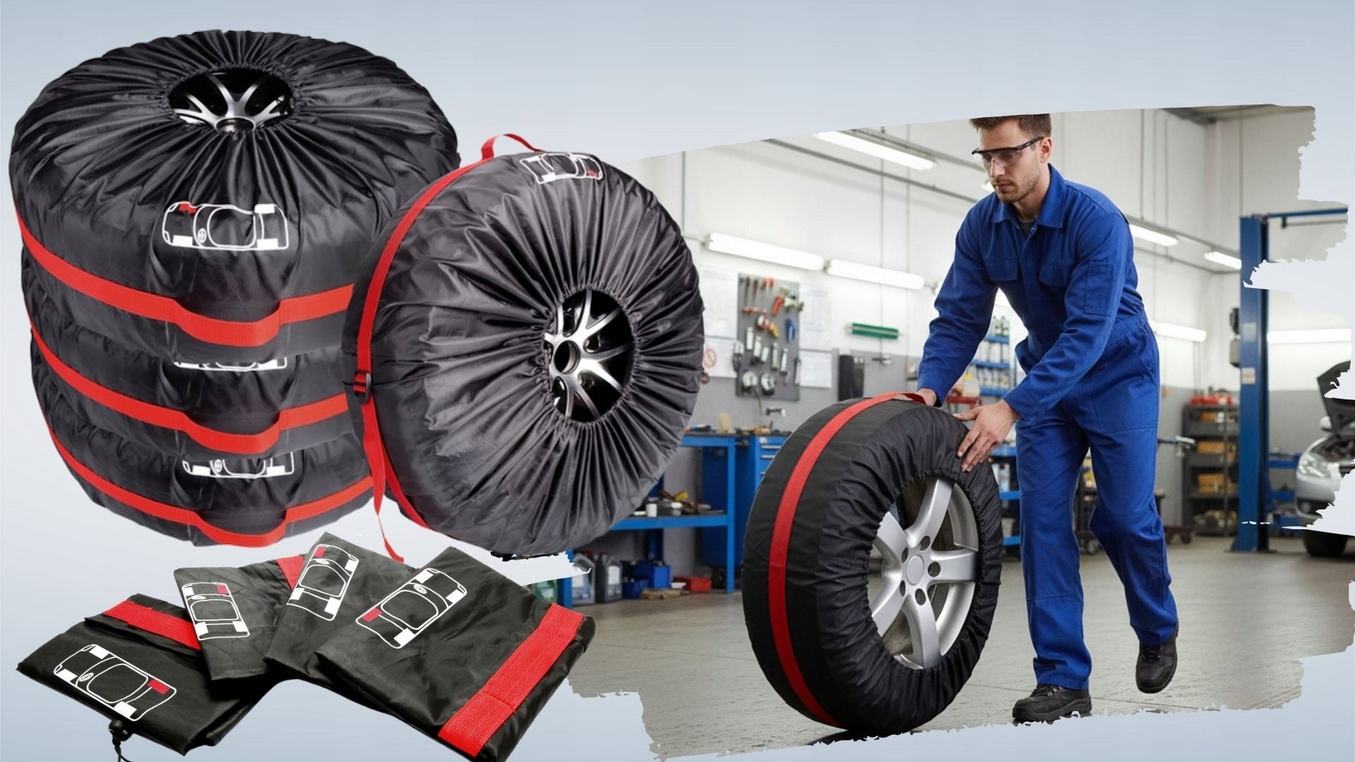 Wheel Covers Tyres Waterproof 19-23 4pcs SOLID LARGE WITH XL HANDLES Manufacturer's catalog number WO928