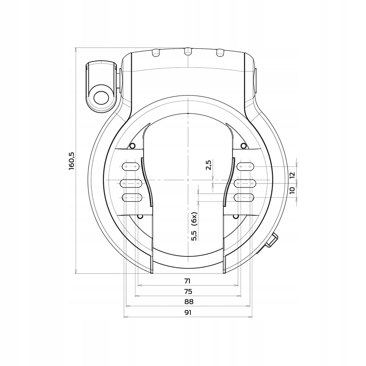 Wheel lock Axa Defender Retractable - REMOVABLE KEY 2x key Manufacturer code 8713249279237
