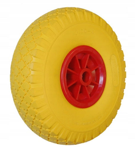 Wheel wheel for trolley 260mm foam 3.00-4 Bed. slide Rim plastic axle 20mm