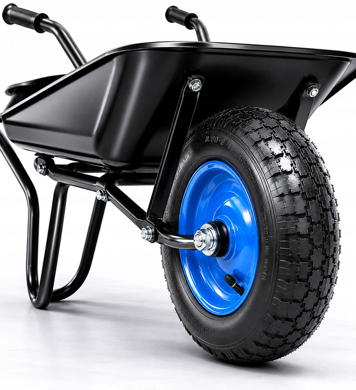 Wheel wheel for wheelbarrow 4.80/4.00-8 6PR Pumped axle 12x150 mm Strong 6 Fibers Manufacturer code Koło do taczki 4.80/4.00-8 6PR + OŚ 12x150 mm