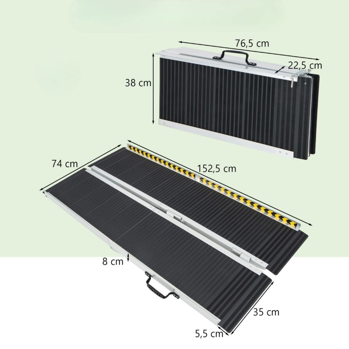 Wheelchair ramp 272 kg 152,5 x 74 cm Brand Costway