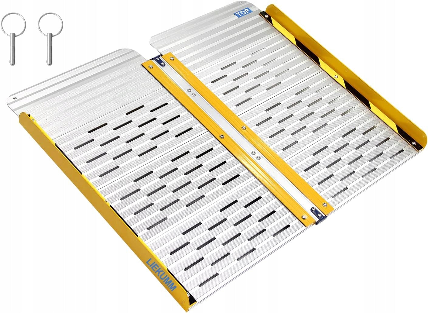 Wheelchair ramp folding aluminium 91x73cm 400kg yellow