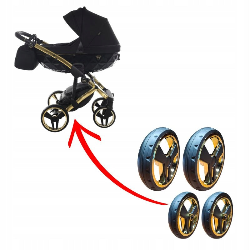 Wheels for trolley JUNAMA DIAMOND, gel, GOLD, DIAMOND tyre EAN (GTIN) 5900238645514