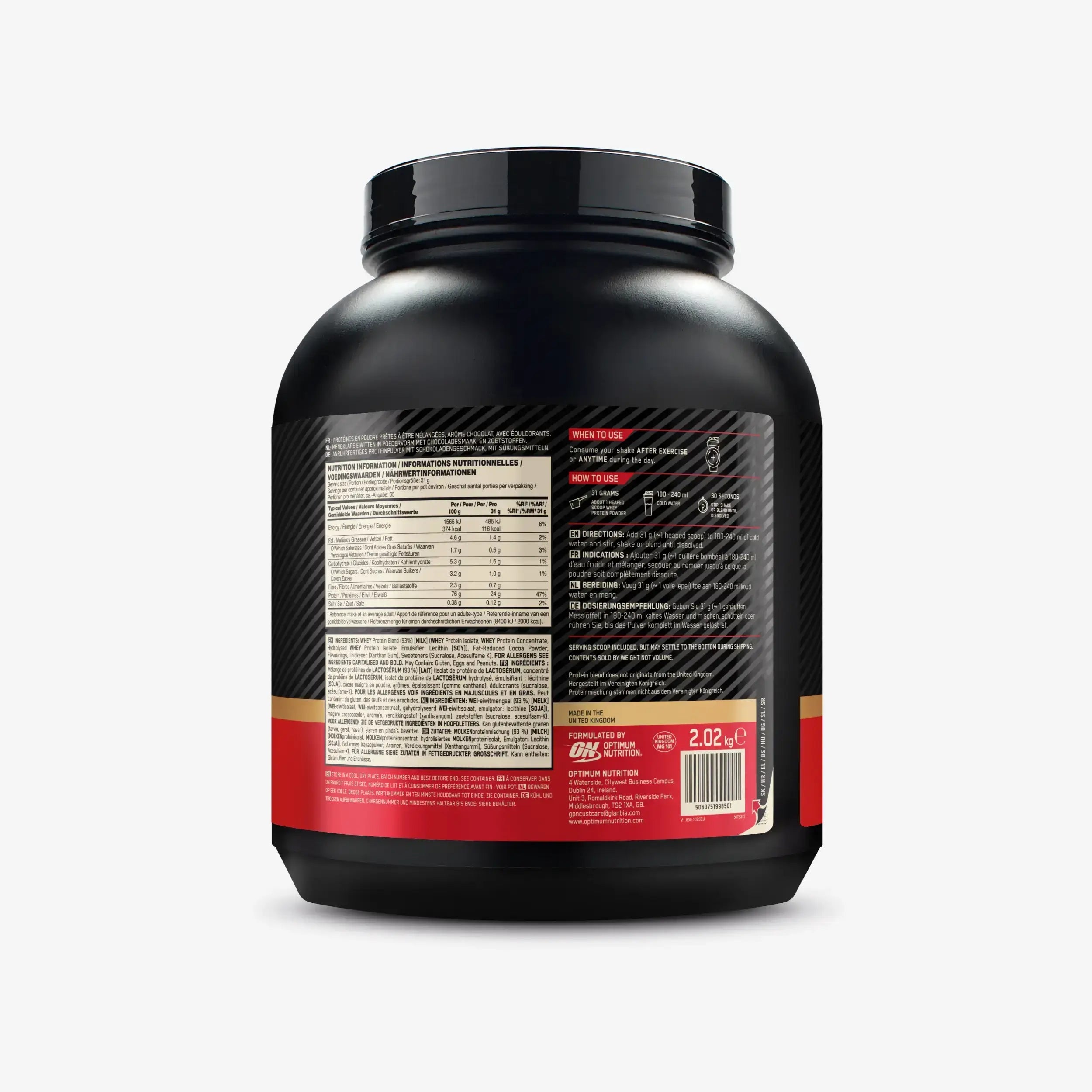 Whey Protein 100% Double Chocolate, Gold Standard 2,02 kg Brand Optimum Nutrition