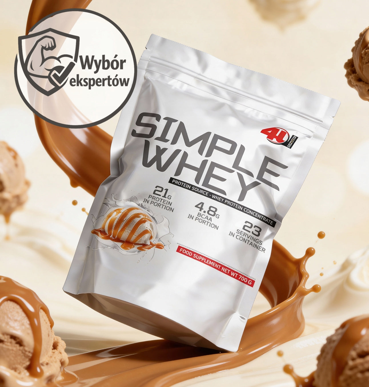 Whey Protein 100% Protein Conditioner WPC 700G Caramel Whey Concentrate Packaging status original