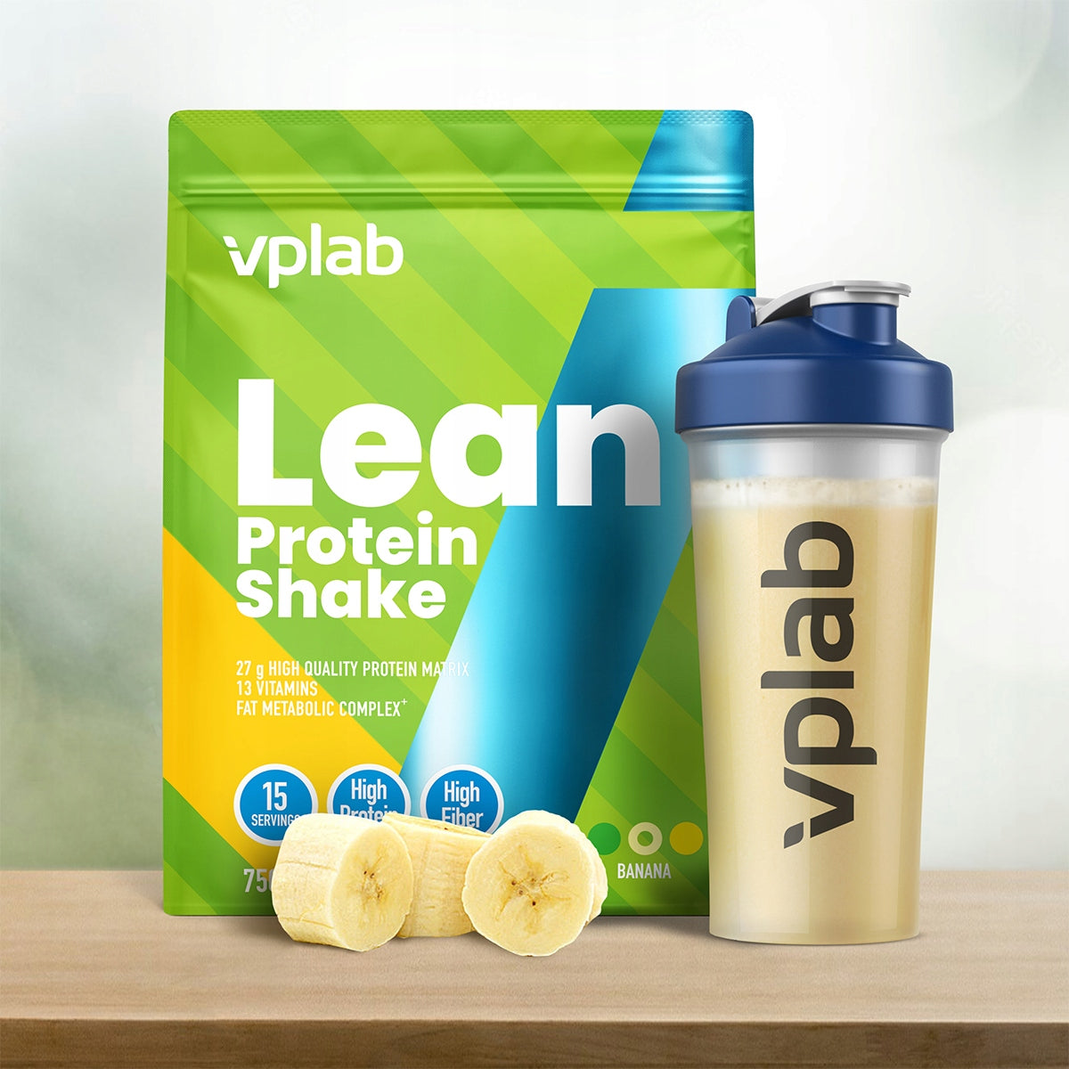 Whey Protein Blend, Lean Protein Shake VPLab Banana 750 g 15 Servings Expiration date at least six months from the date of purchase