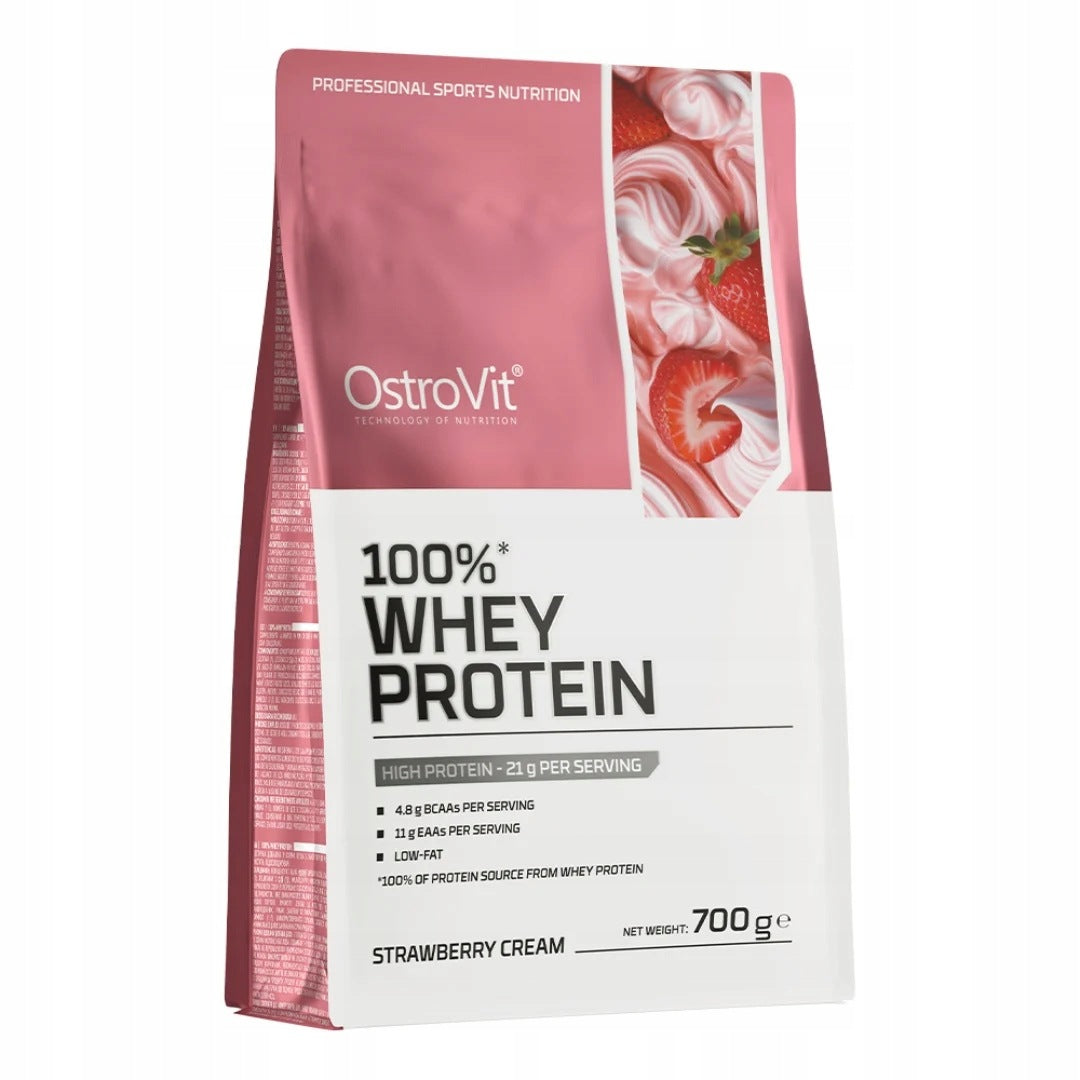 Whey Protein Creamy Strawberry 700 g WPC protein: BCAA, EAA Ostrovit