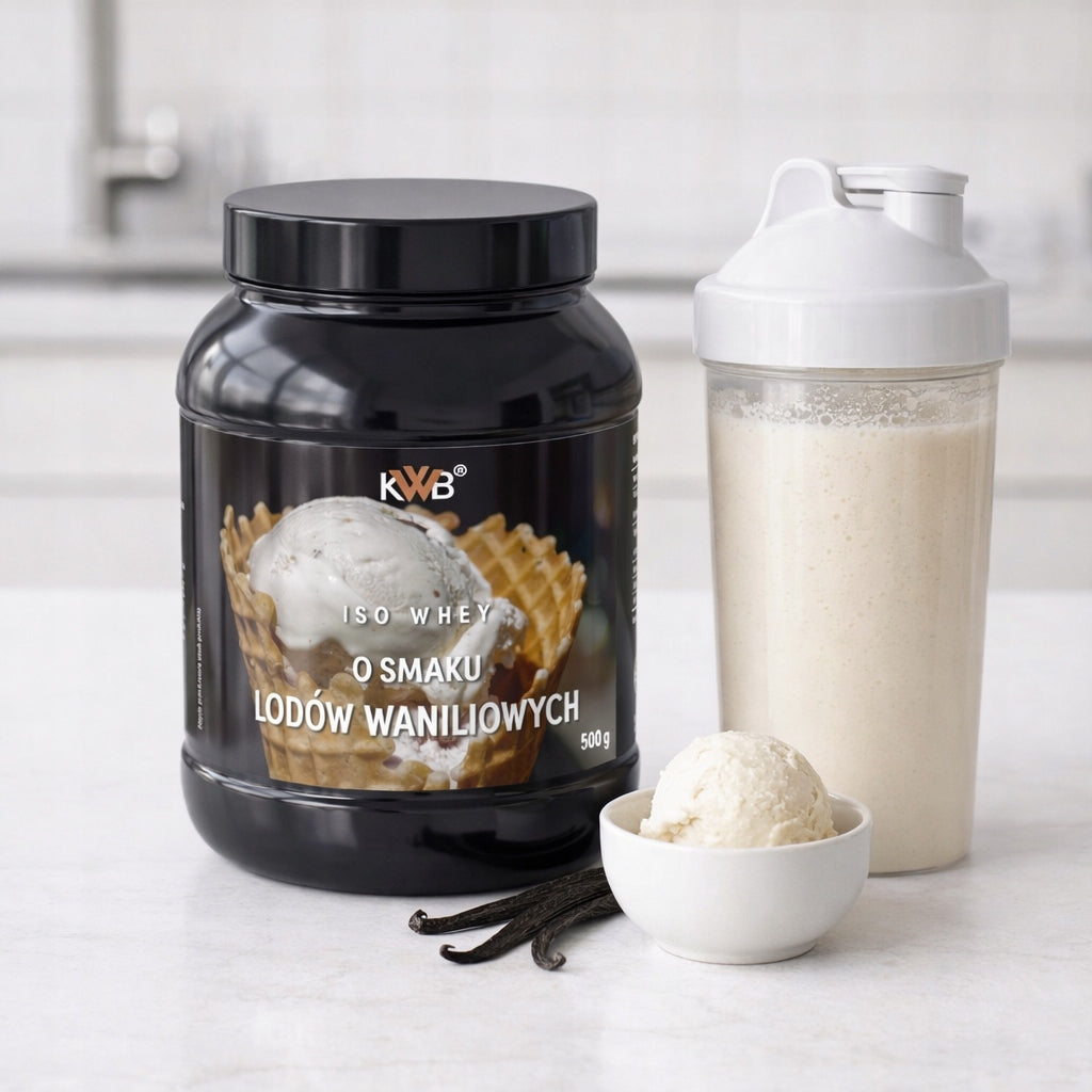 Whey Protein Isolate Conditioner ISO WHEY 500g Flavor Vanilla Ice Cream KWB Manufacturer code 5904804313364