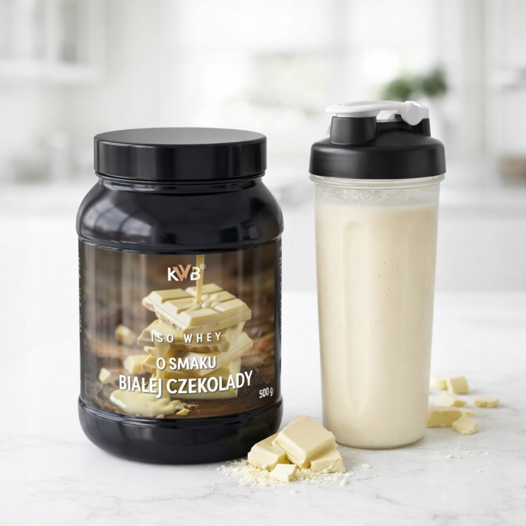 Whey Protein Isolate Conditioner ISO WHEY 500g Taste White Chocolate KWB Brand KWB Nutrition