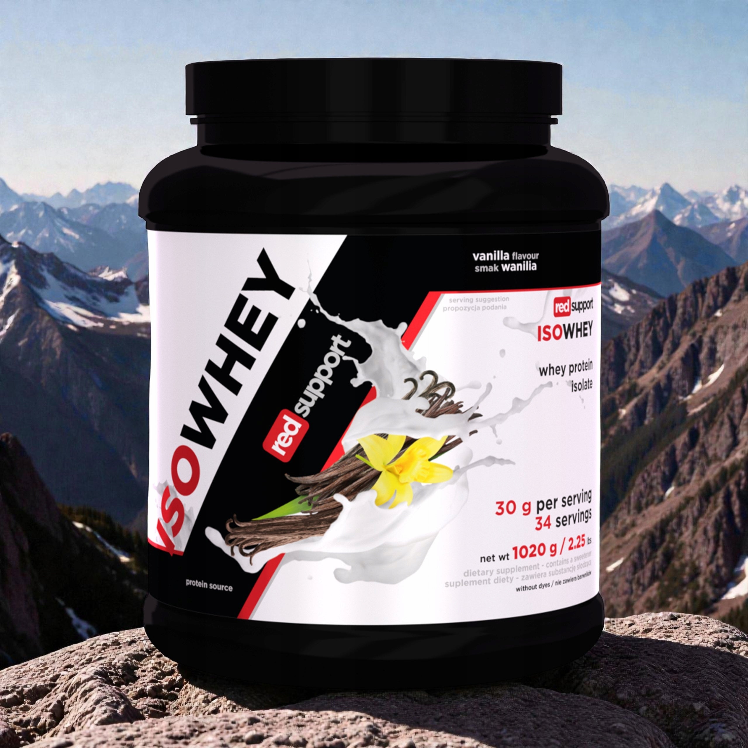 Whey Protein Isolate WPI Powder 1020g Vanilla Protein 34 Servings Packaging status original