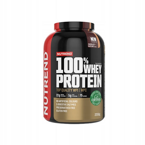 Whey Protein NUTREND 100% Whey Protein 2,25kg WPC Chocolate Expiration date at least six months from the date of purchase