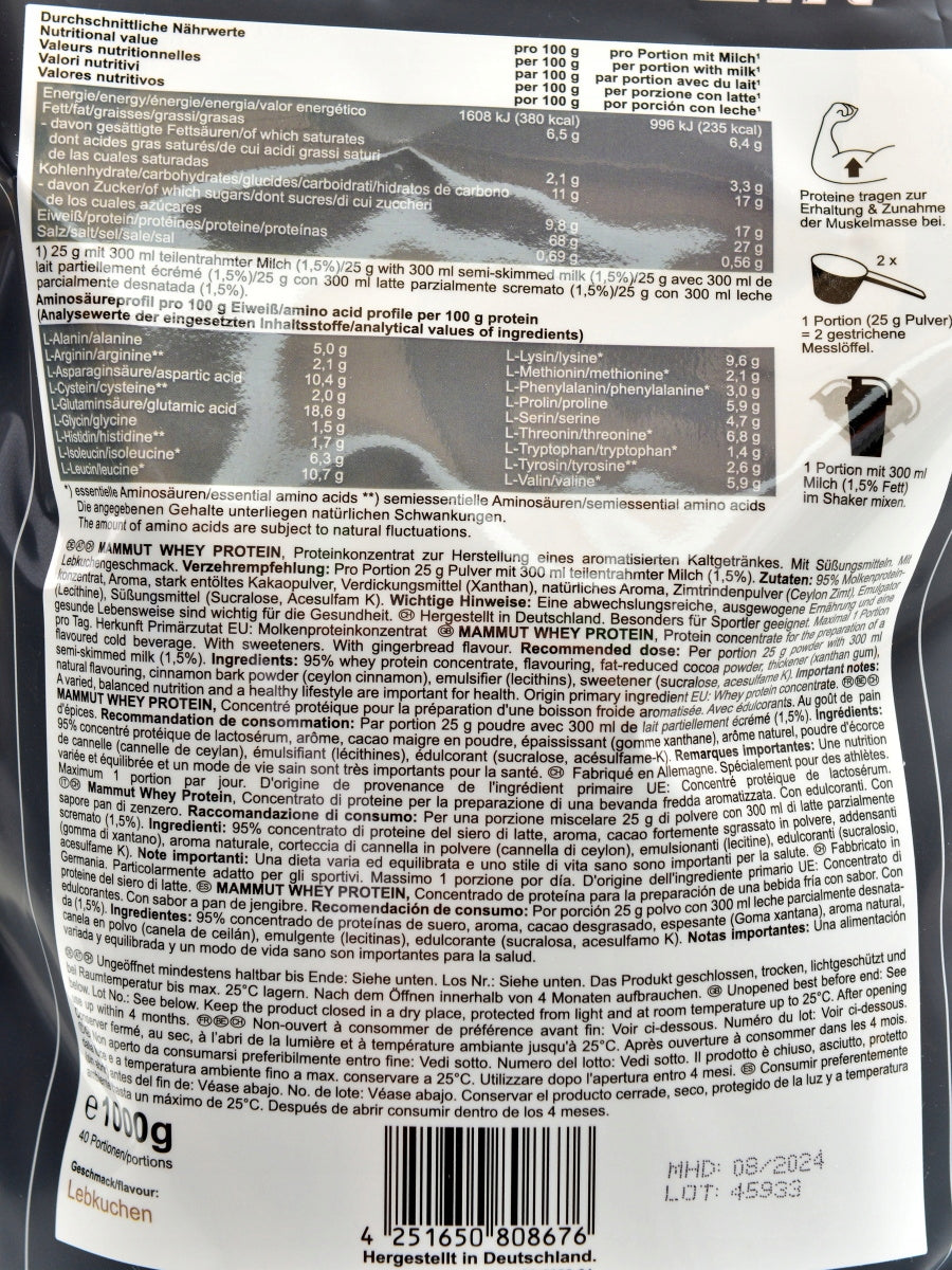 Whey protein 1000 g červený banán Manufacturer code 4260495466309