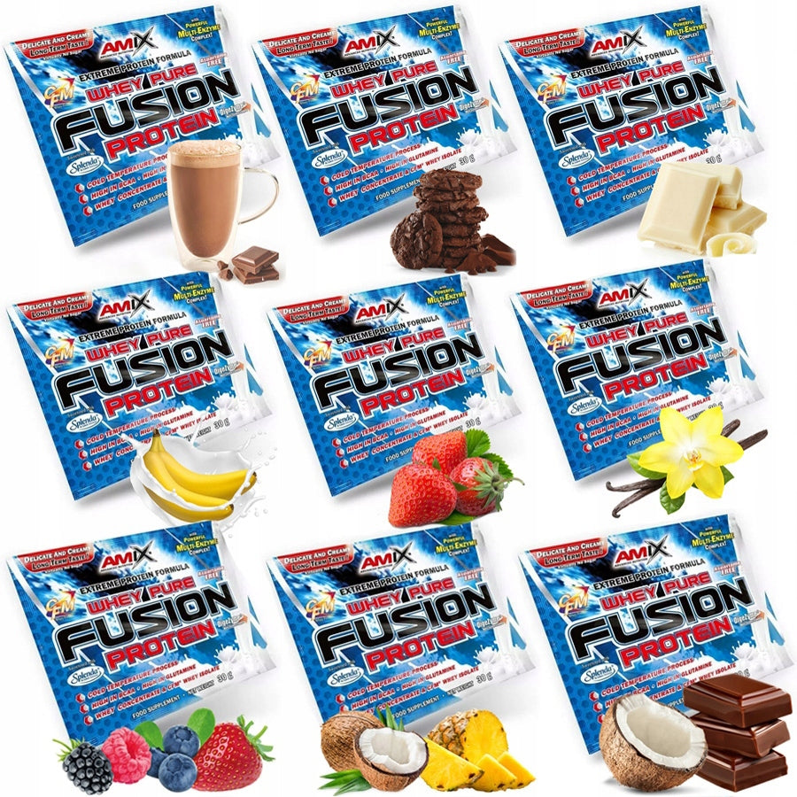 Whey protein conditioner WPC isolate CFM 12 sachets 30 g different flavors