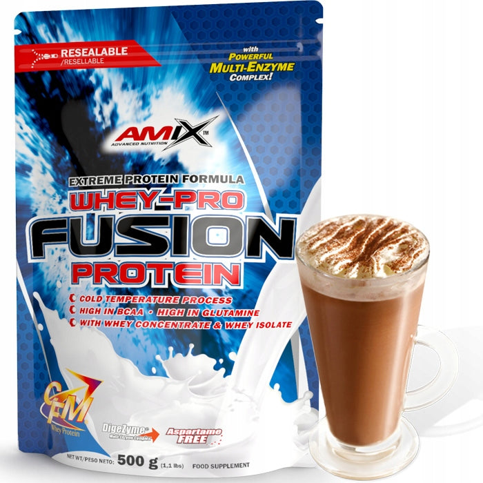 WheyPro Fusion Protein 500g moca choco coffe Packaging status original