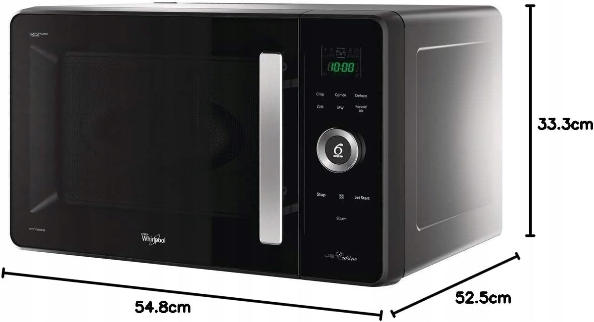 Whirlpool JQ 280 MB Microwave 27L Black Dual Crisp 1000W Brand Whirlpool