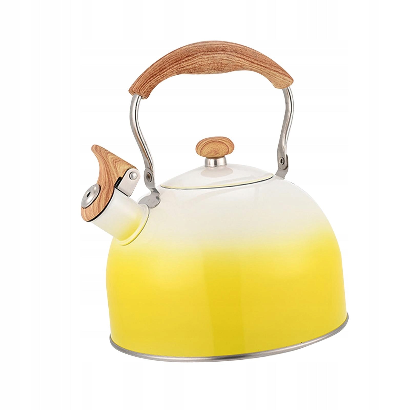 Whistling Stovetop Tea Kettle with Spout Cover Boiling Water Hot yellow Brand no brand