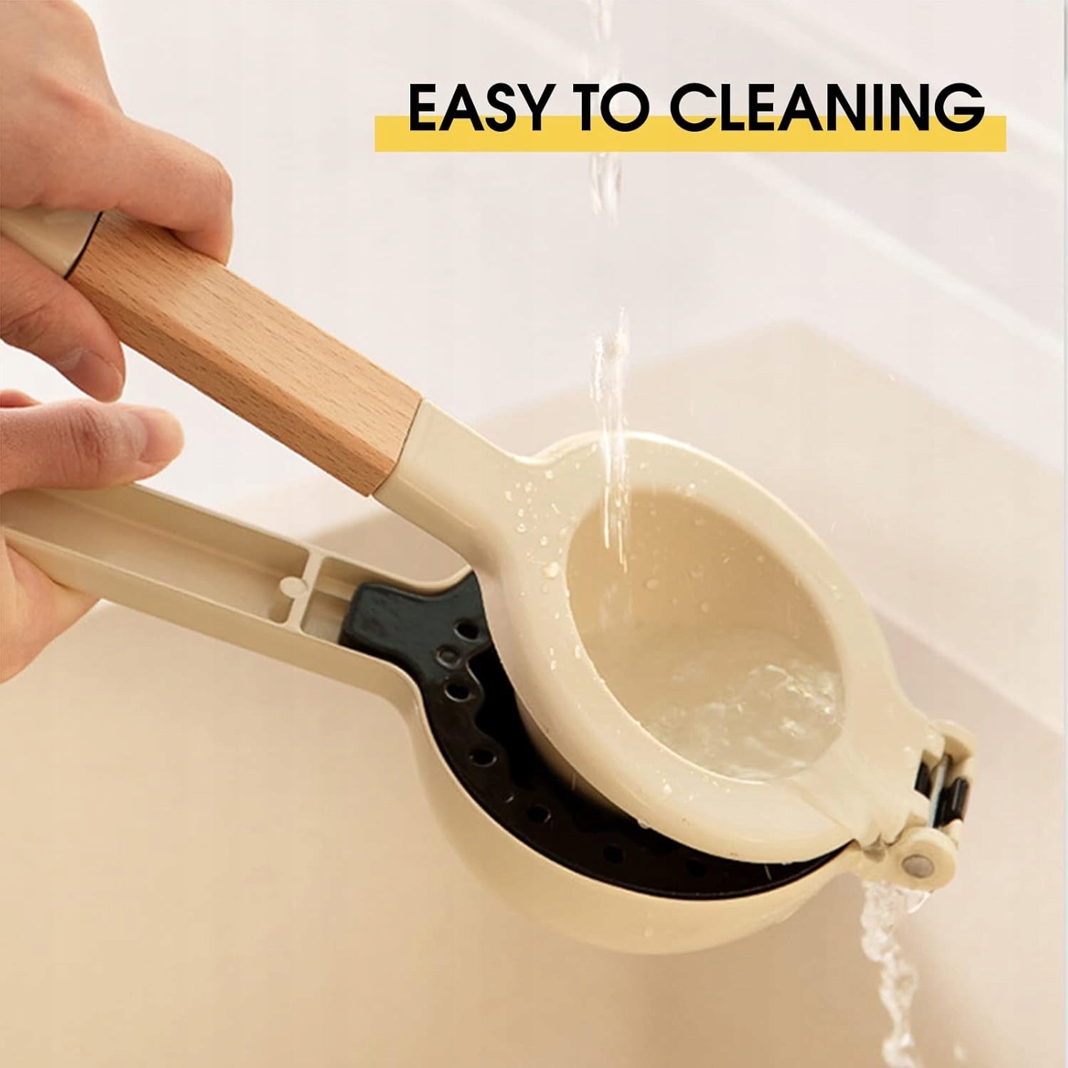 White ABS Plastic And Wood Citrine Juicer With Zinc Alloy Mechanism Brand no brand