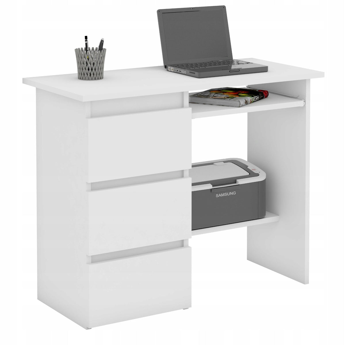 White Computer School Desk Beta 2 Reverse