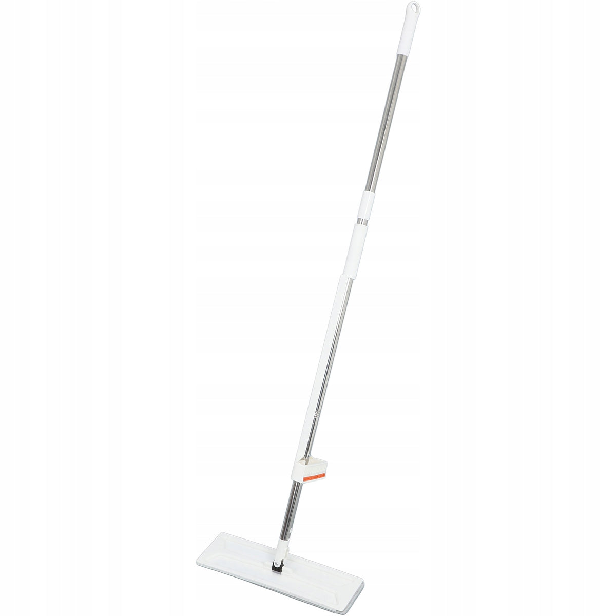 White Dual-Use Quick Mop with 360° Rotating Head and Stainless Steel Handle
