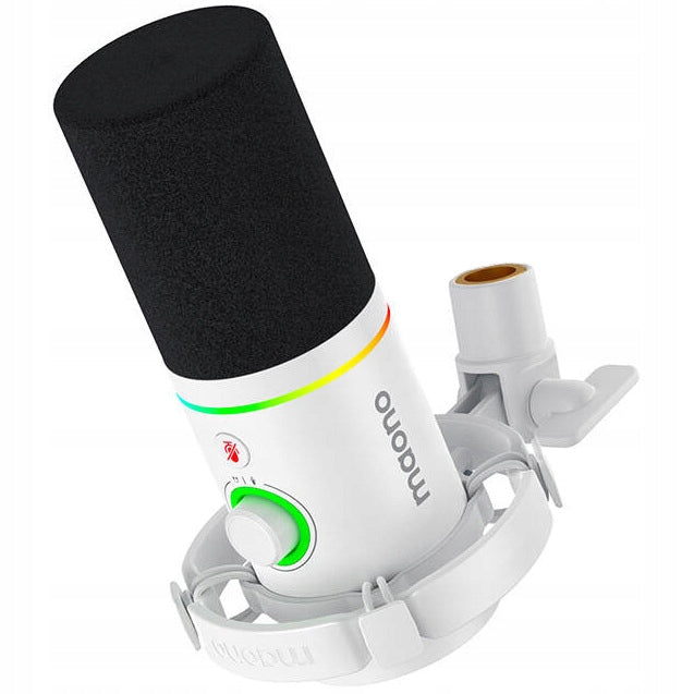 White Dynamic Computer Microphone Maono PD200X USB XLR Backlight Manufacturer code PD200x white