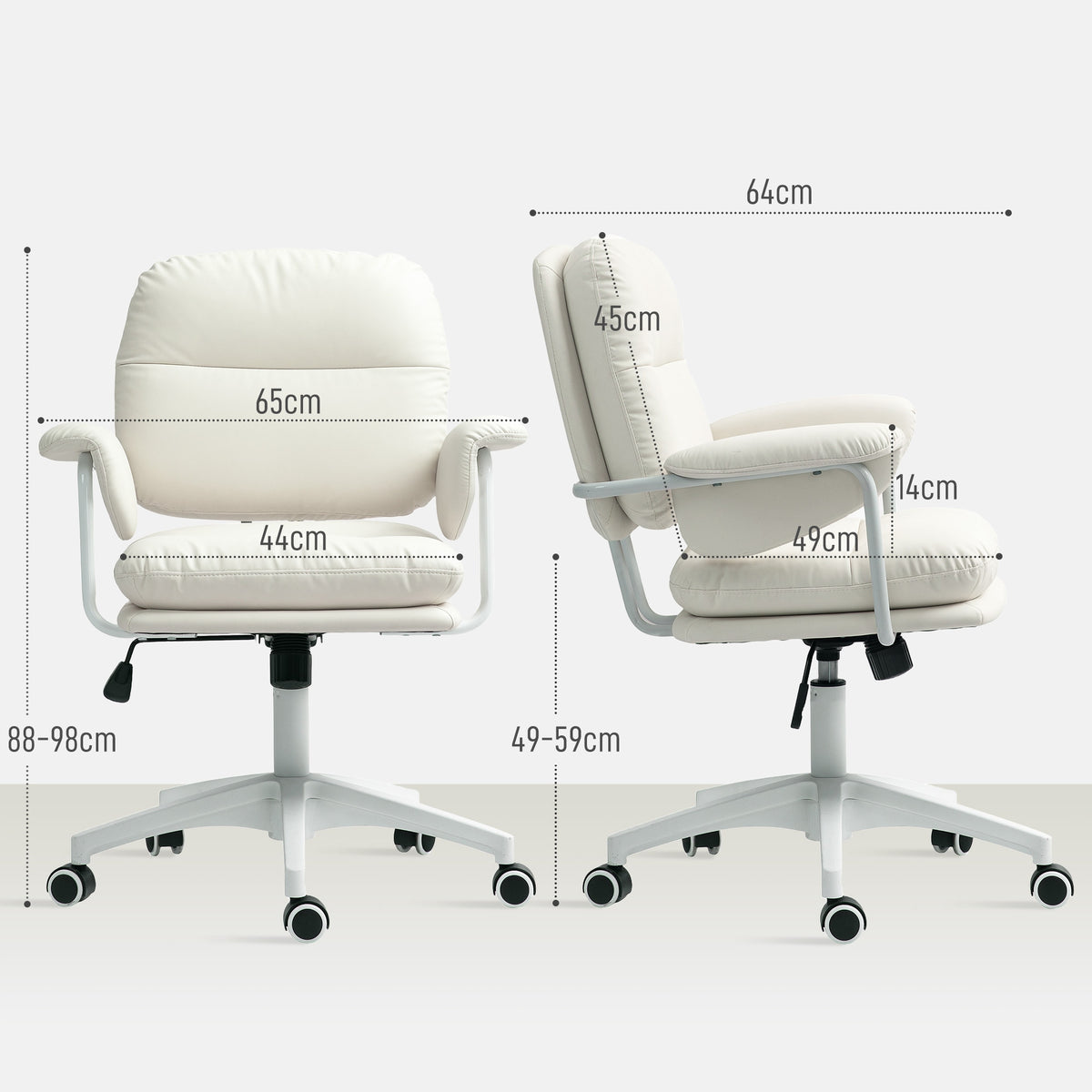 White Office Chair with Footrest Ergonomic for Sleeping and Working Lifting Capacity120kg Brand no brand