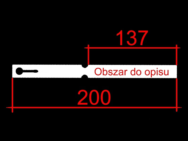 White PVC Loop Labels 200x13mm - NR5 - 50pcs marina-comfort Manufacturer code PVC_200x13_białe_50szt