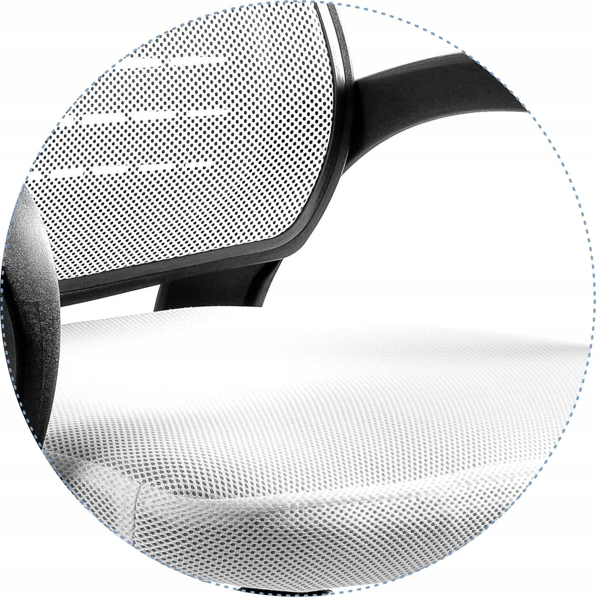 White Swivel Office Chair with Mesh and Fabric Work Chair 130kg Medical device no