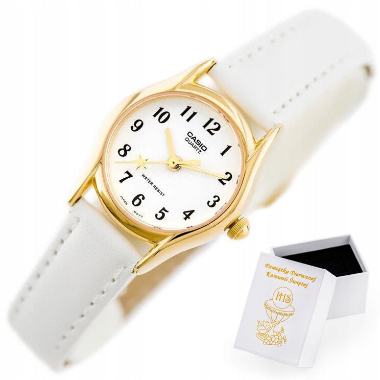 White Watch CASIO for girls FOR COMMUNION star ZD522e + BOX