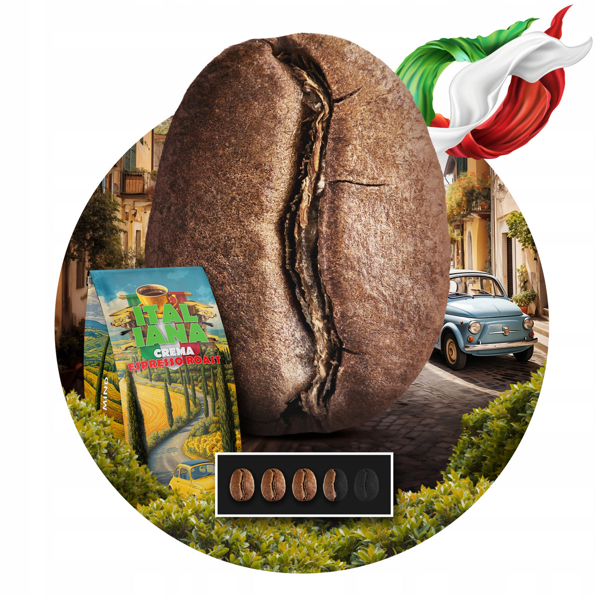 Whole Bean Coffee 1kg Italiana CREMA Blend Blue Orca Coffee Limited Edition Manufacturer code 5905982866895
