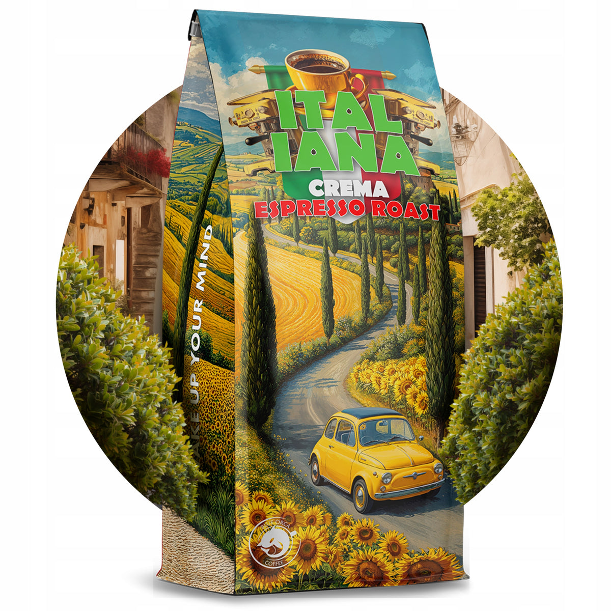 Whole Bean Coffee 1kg Italiana CREMA Blend Blue Orca Coffee Limited Edition Packaging status original