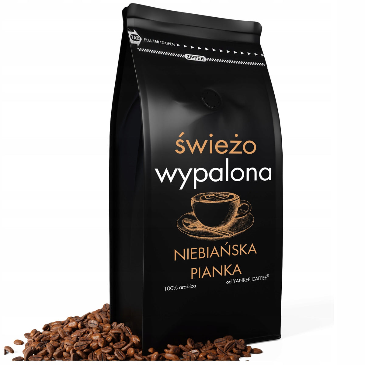 Whole Bean Coffee Yankee Caffee Heavenly Foam 100% Arabica 1 kg Packaging status original