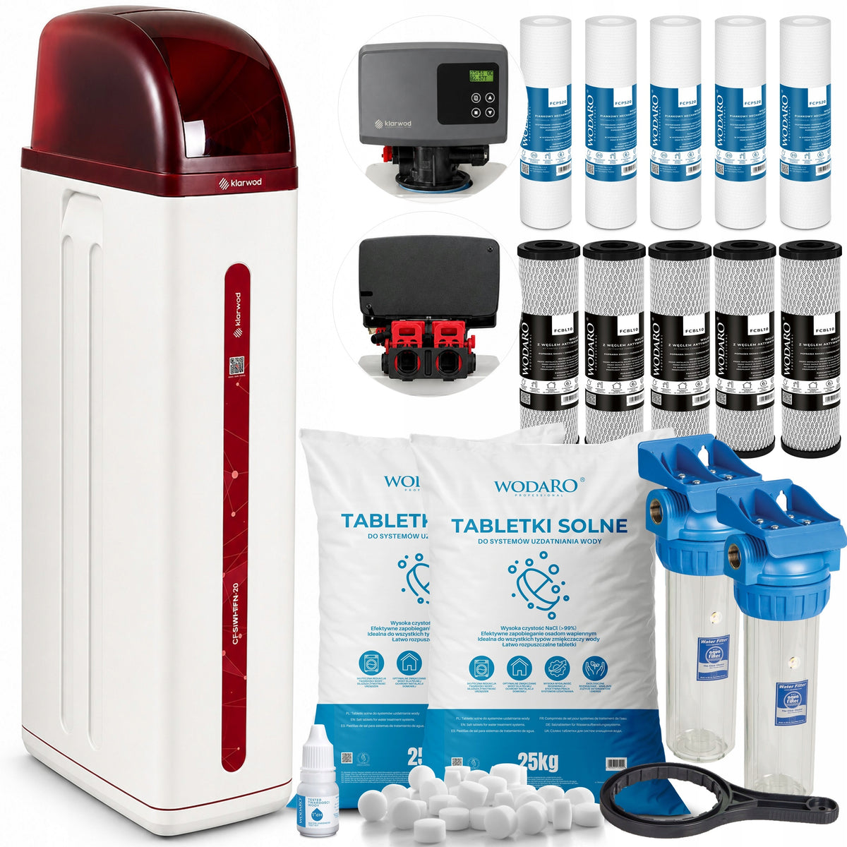 Whole House Water Softener CS RUBY NEW 20 by-pass Carbon Filter Tester Salt