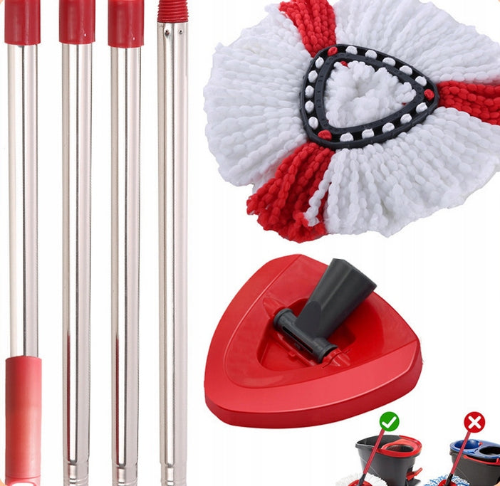 Whole mop with adjustable handle compatible with Vileda + reinforced cartridge