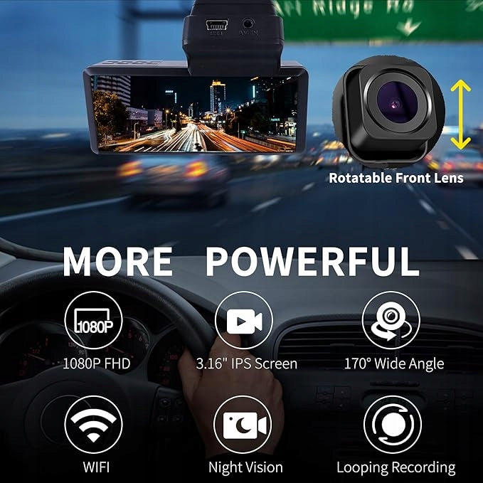 WiFi DASH CAM, Driving Recorder, 1080p Car Camera Manufacturer code 4060404737991