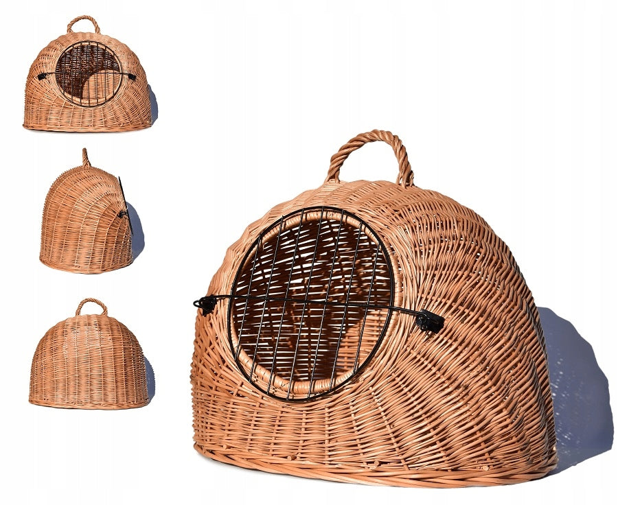 Wicker Transporter Cat House for Dog | Wicker Bed 55cm