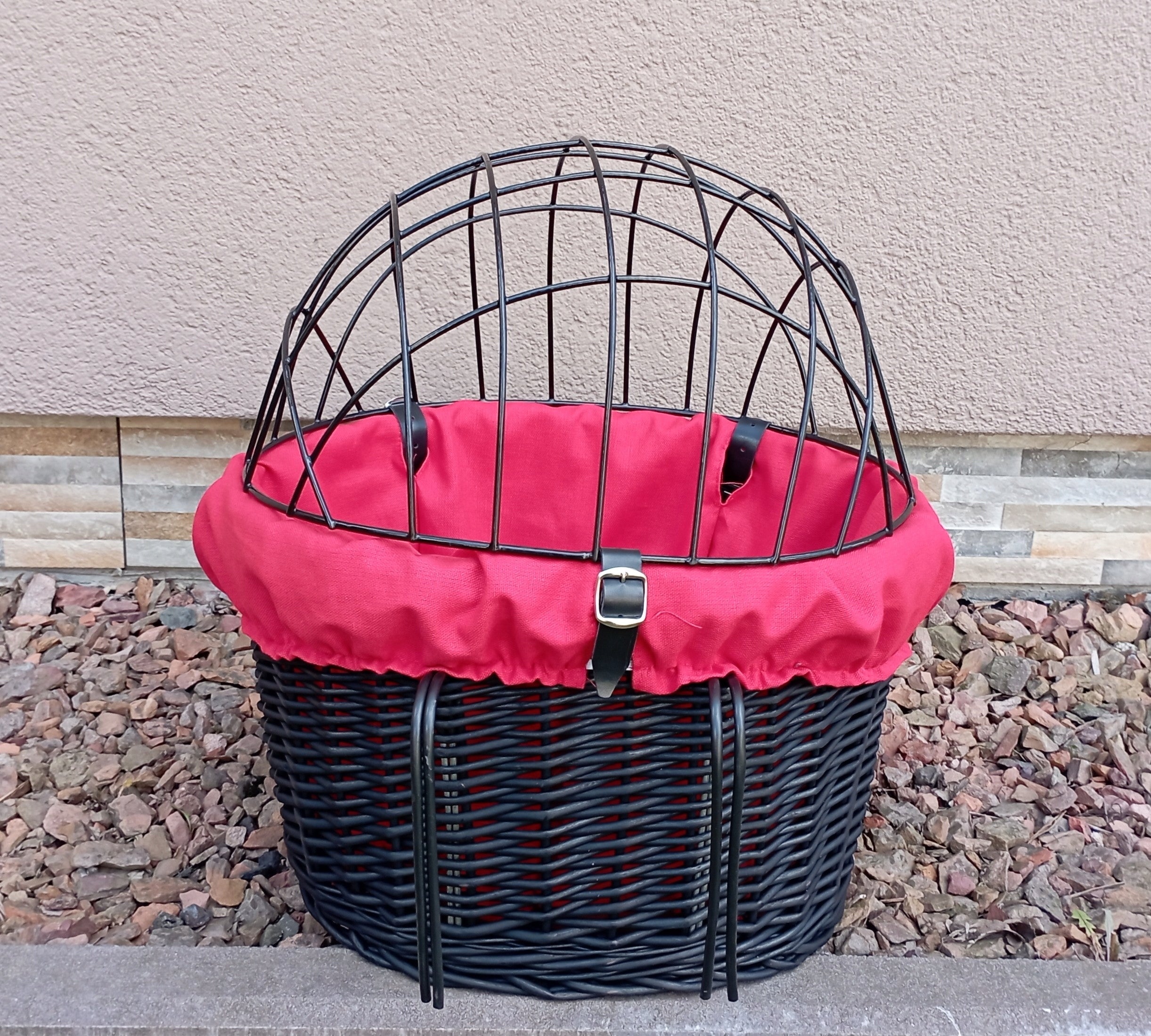 Wicker basket for Bike with insert and cushion Transporter for PSA up to 10kg Kind carrier