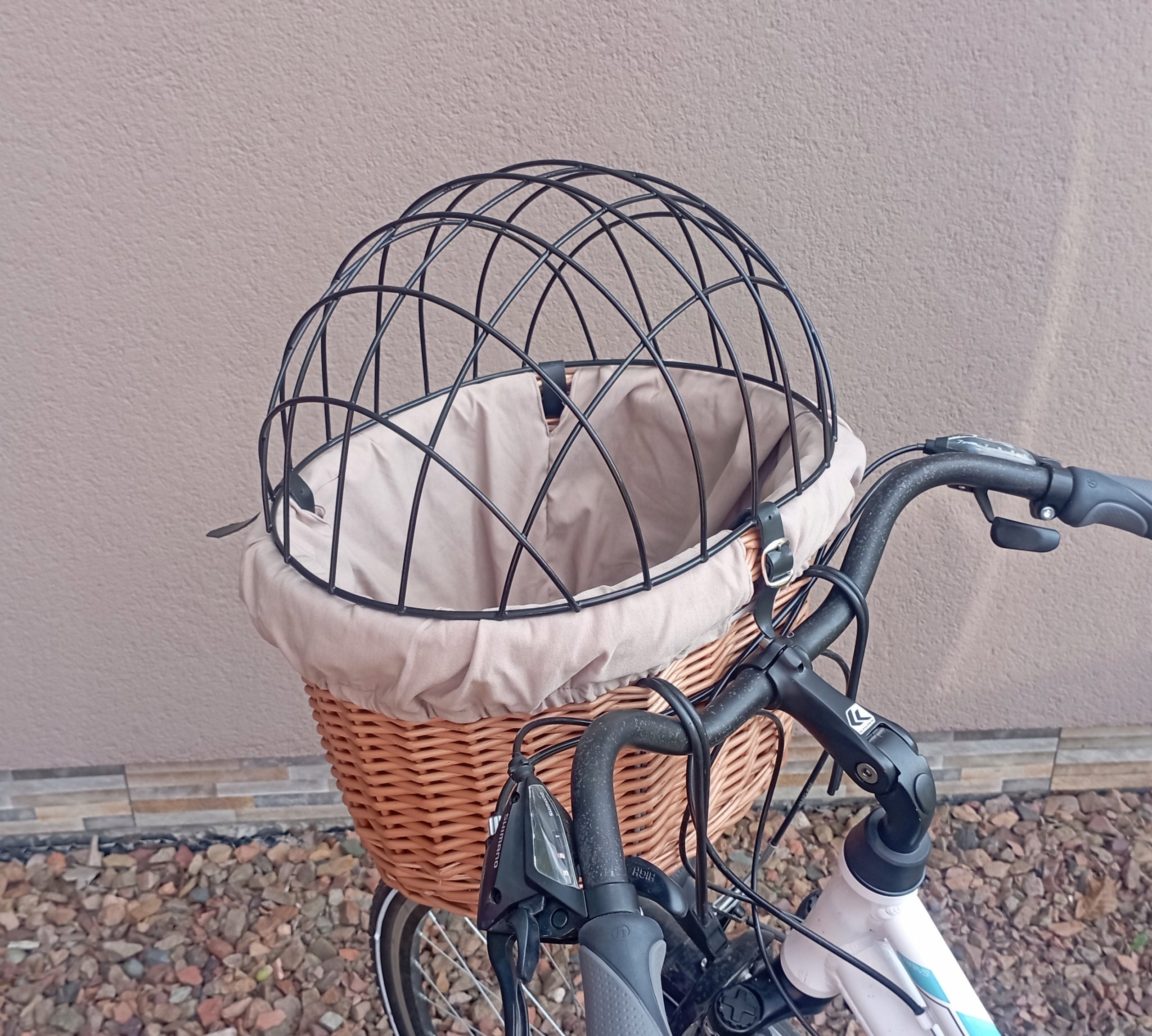 Wicker basket for PSA bike up to 10kg Transporter + insert and pillow Trade name wiklinowe-kosze