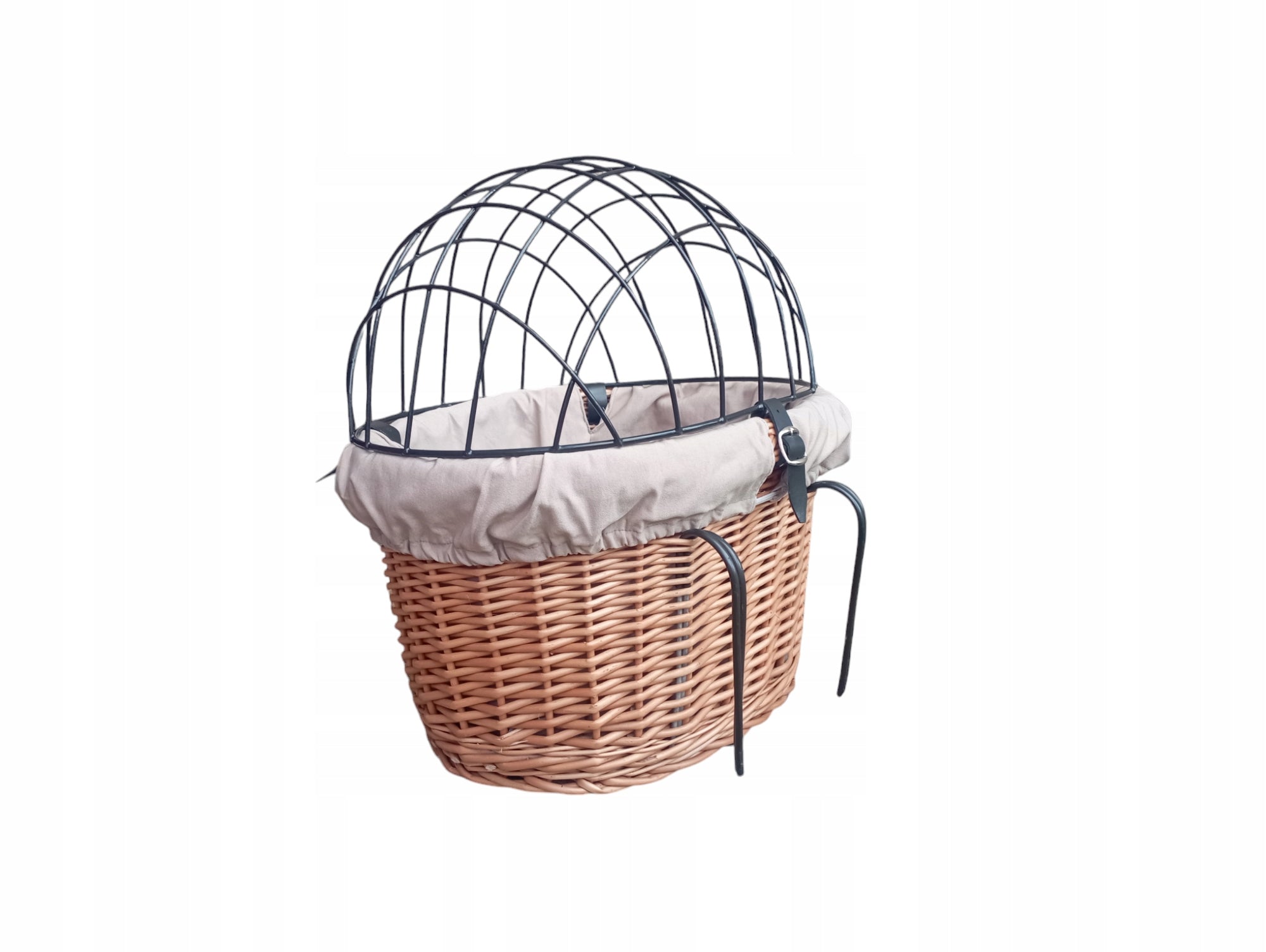 Wicker basket for PSA bike up to 10kg Transporter + insert and pillow