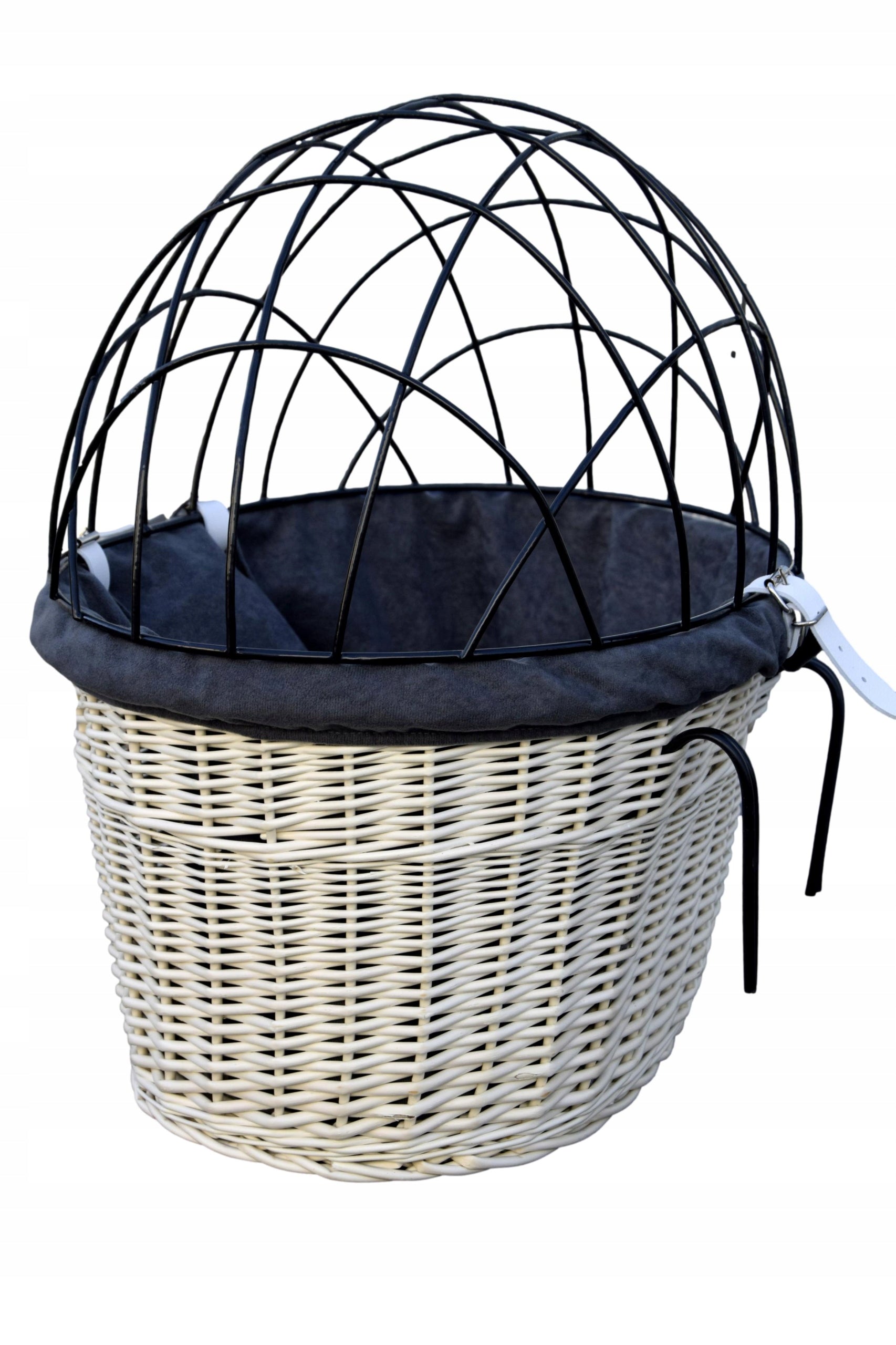 Wicker basket for bicycle basket with hem I put a dog transporter Brand Wiklinowe Cuda