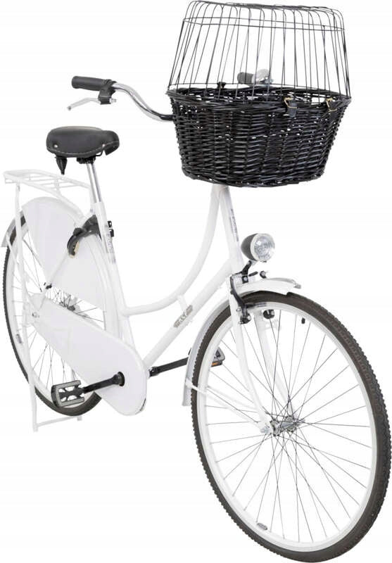 Wicker basket for bike 50x41x35cm black for dog and cat Brand Trixie