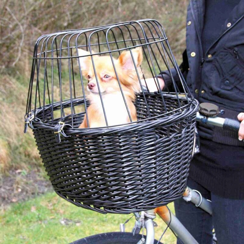 Wicker basket for bike 50x41x35cm black for dog and cat Manufacturer code 2818