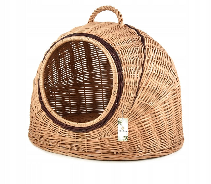 Wicker booth for cat Dog Rabbit animals Bed Cottage 49 cm