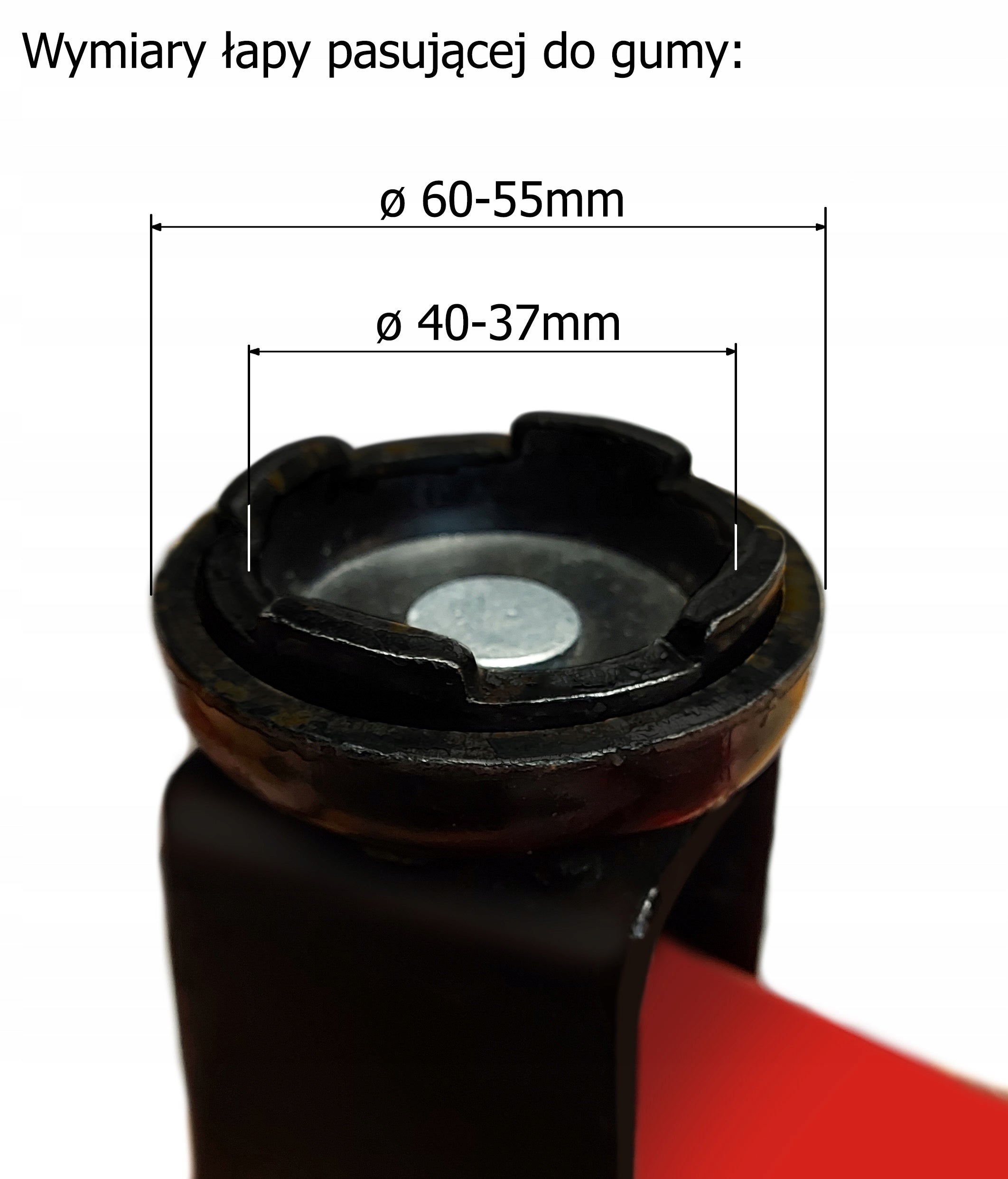 Wide rubber for frog lift, rubber pad 80x37mm Siltax Manufacturer code PP37 żaba podstawa 37x80mm