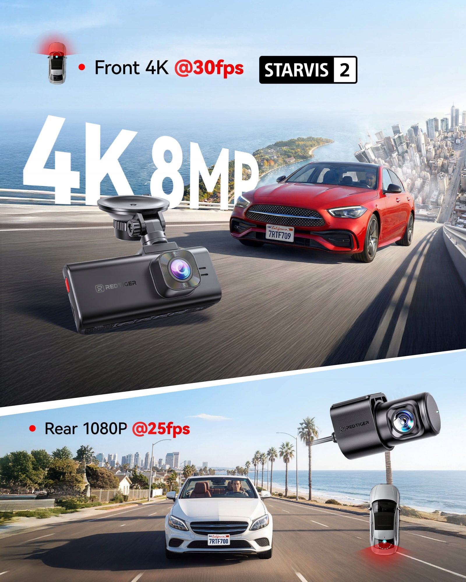 Wideorejestrator REDTIGER F7NA 4K Sony IMX678 WiFi 6 HDR ADAS Dotykowy Manufacturer code F7NA