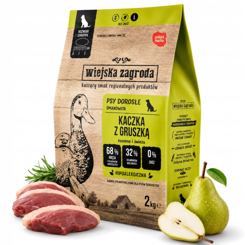 Wiejska Zagroda Dry dog food DUCK PEAR VEGETABLES Large breeds L 2kg