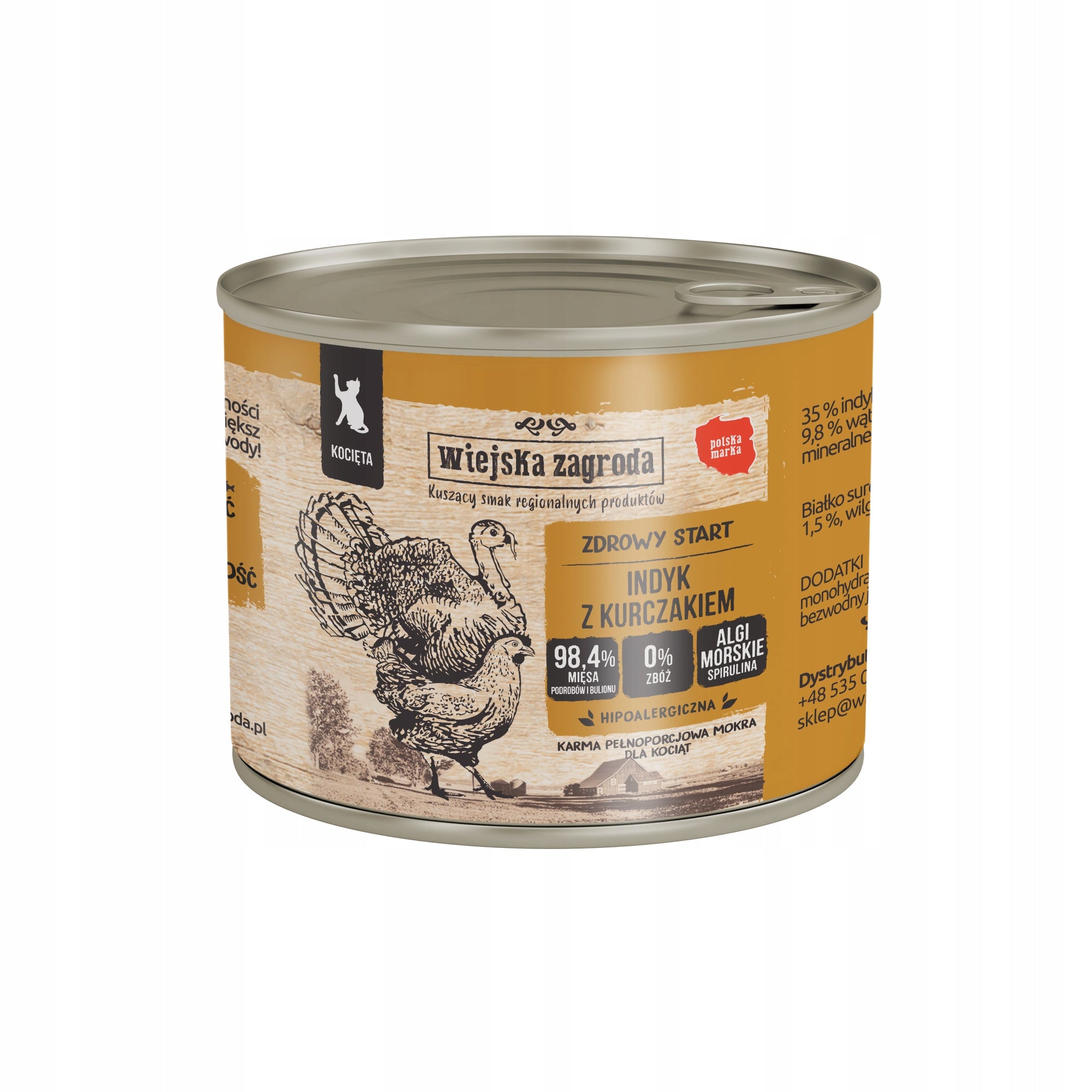 Wiejska Zagroda Mix of flavours for kittens 6 x 200g Brand Wiejska Zagroda