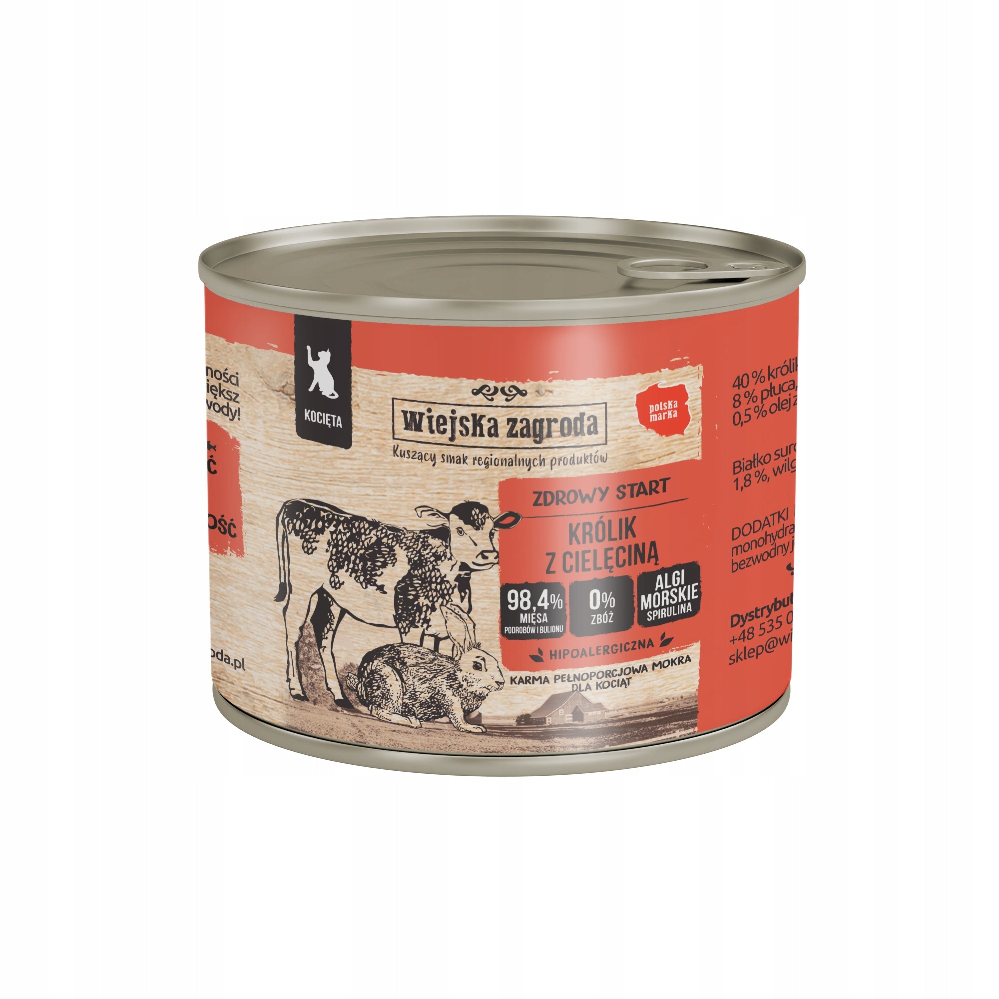 Wiejska Zagroda Mix of flavours for kittens 6 x 200g Product weight 0.2 kg