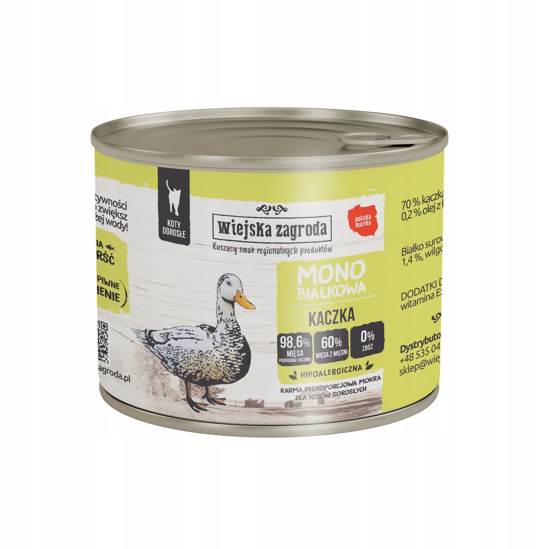 Wiejska Zagroda wet cat food monoprotein duck 200 g