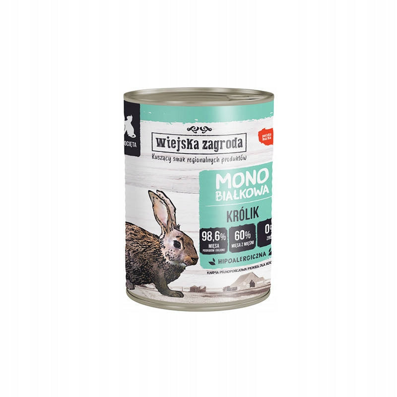 Wiejska Zagroda wet cat food rabbit for kittens 400 g